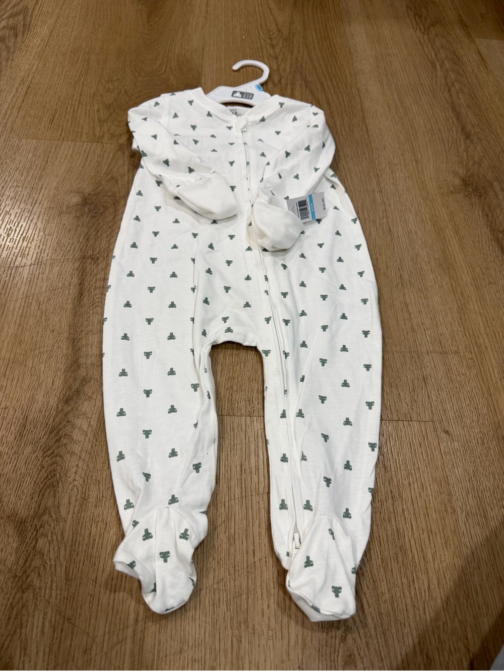 GAP White Footed One-Piece with Green Tree Print